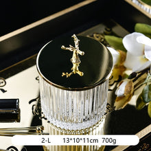 Load image into Gallery viewer, Glass Containers for Food Retro Clear Storage Jars with Lid Kitchen Creative Christmas Snack Tea Spice Cereal Decoration Bottles