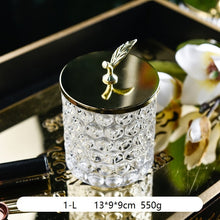 Load image into Gallery viewer, Glass Containers for Food Retro Clear Storage Jars with Lid Kitchen Creative Christmas Snack Tea Spice Cereal Decoration Bottles