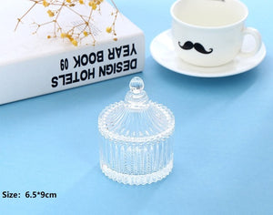 Glass Containers for Food Retro Clear Storage Jars with Lid Kitchen Creative Christmas Snack Tea Spice Cereal Decoration Bottles