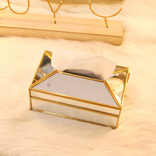 Load image into Gallery viewer, Practical Transparent Mirror Glass Tissue Box Paper Towel Holder Dressing Table Decoration
