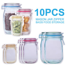 Load image into Gallery viewer, 10 Pcs Food Storage Bags Reusable Silicone Food Storage Container for Food Vegetable Meat Fruit Fresh Produce Kitchen Organizer
