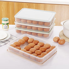 Load image into Gallery viewer, 24 Grids Eggs storage box Refrigerator Preservation Egg Organizer holder Egg Dispenser With Lid kitchen accessories
